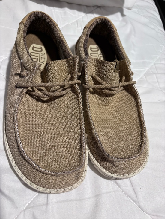 Hey Dude Other - Hey Dude youth Tan Knit Casual Slip-On Loafers. Wally youth sport mesh.